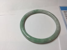 Load image into Gallery viewer, 62.5mm Certified Type A 100% Natural sunny green white round cut jadeite Jade bangle PB262-3258