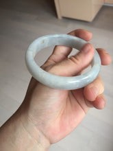 Load image into Gallery viewer, 59.5mm Certified Type A 100% Natural icy watery light green blue Jadeite Jade bangle BN68-2596