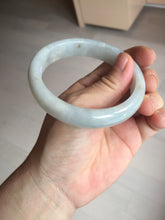 Load image into Gallery viewer, 59.5mm Certified Type A 100% Natural icy watery light green blue Jadeite Jade bangle BN68-2596