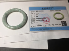 Load image into Gallery viewer, 53.3mm certified natural 100% natural Type A light green round cut jadeite jade bangle BP19-5001