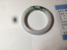 Load image into Gallery viewer, 54.5mm Certified 100% natural Type A sunny green/purple/white jadeite jade bangle Z136-2809