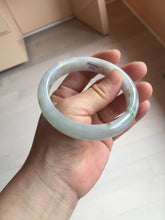 Load image into Gallery viewer, 59.5mm Certified Type A 100% Natural icy watery light green blue Jadeite Jade bangle BN68-2596