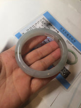 Load image into Gallery viewer, 55.9mm Certified Type A 100% Natural Icy watery white/gray/clear Jadeite Jade bangle BG20-5830