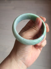 Load image into Gallery viewer, 55.4mm type A 100% Natural green Jadeite Jade bangle E67