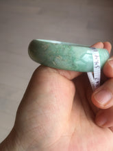 Load image into Gallery viewer, 55.4mm type A 100% Natural green Jadeite Jade bangle E67