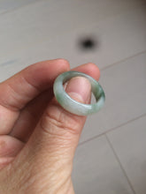 Load image into Gallery viewer, 100% natural type A watery green/white/yellow/dark green/gray big defect jadeite jade band ring AY1 (Added-on items, not sale individually.)