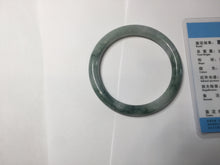Load image into Gallery viewer, 54.6mm Certified Type A 100% Natural green purple round cut jadeite Jade bangle PJ39-0280