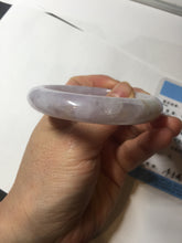 Load image into Gallery viewer, 53mm Certified Type A 100% Natural light purple white Jadeite bangle AU15-9429
