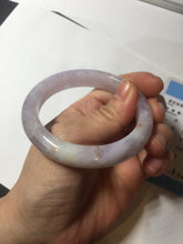 Load image into Gallery viewer, 53mm Certified Type A 100% Natural light purple white Jadeite bangle AU15-9429