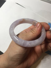Load image into Gallery viewer, 53mm Certified Type A 100% Natural light purple white Jadeite bangle AU15-9429