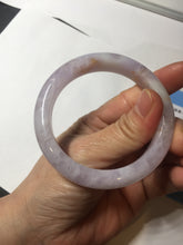 Load image into Gallery viewer, 53mm Certified Type A 100% Natural light purple white Jadeite bangle AU15-9429