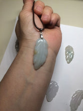 Load image into Gallery viewer, Type A 100% Natural green/yellow/purple Jadeite Jade leaf pendant group m100