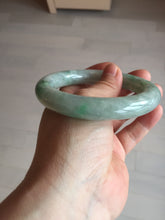 Load image into Gallery viewer, 57.9mm certified 100% natural type A light sunny green chubby round-cut jadeite jade bangle BL7-5396