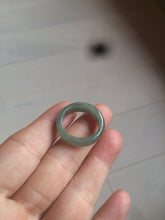 Load image into Gallery viewer, 100% natural type A watery green/white/yellow/dark green/gray big defect jadeite jade band ring AY1 (Added-on items, not sale individually.)