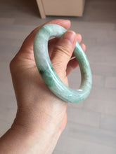 Load image into Gallery viewer, 57.9mm certified 100% natural type A light sunny green chubby round-cut jadeite jade bangle BL7-5396