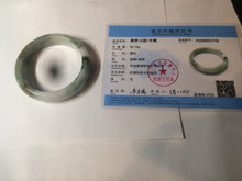 Load image into Gallery viewer, 54mm certified 100% natural Type A green/dark green/white/brown jungle camouflage color jadeite jade bangle BG22-1726