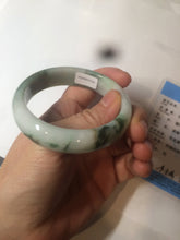 Load image into Gallery viewer, 54mm certified 100% natural Type A green/dark green/white/brown jungle camouflage color jadeite jade bangle BG22-1726