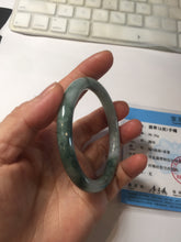 Load image into Gallery viewer, 54.6mm Certified Type A 100% Natural green purple round cut jadeite Jade bangle PJ39-0280