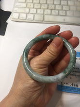 Load image into Gallery viewer, 54.6mm Certified Type A 100% Natural green purple round cut jadeite Jade bangle PJ39-0280