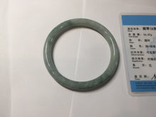 Load image into Gallery viewer, 60mm Certified Type A 100% Natural green round cut jadeite Jade bangle PJ40-0277