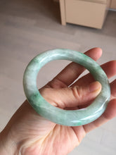 Load image into Gallery viewer, 57.9mm certified 100% natural type A light sunny green chubby round-cut jadeite jade bangle BL7-5396