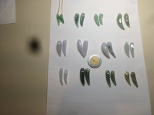 Load image into Gallery viewer, 100% Natural type A icy watery purple/green/white Chili Pepper Jadeite Jade earring group B201