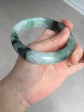 Load image into Gallery viewer, 60.3mm certified type A 100% Natural green/black Jadeite Jade bangle BM42-8565