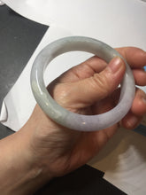Load image into Gallery viewer, 58.7mm certified Type A 100% Natural icy watery green/purple Jadeite Jade bangle AU17-0866