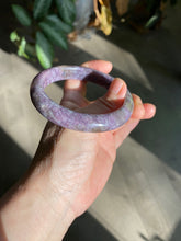 Load image into Gallery viewer, 60mm 100% natural purple/dark blue/brown/white purple mica + Tourmaline bangle SY34