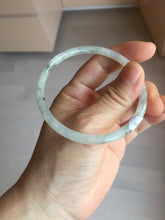 Load image into Gallery viewer, AllaboutjadeCanada.com only 56.6mm certified 100% natural Type A icy watery light green white skinny round cut jadeite jade bangle AZ188-(7340)