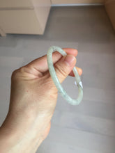 Load image into Gallery viewer, AllaboutjadeCanada.com only 56.6mm certified 100% natural Type A icy watery light green white skinny round cut jadeite jade bangle AZ188-(7340)