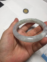 Load image into Gallery viewer, 59mm Certified Type A 100% Natural icy watery green purple Jadeite Jade bangle BQ48-6803