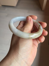 Load image into Gallery viewer, 57.2mm Certified Type A 100% Natural icy watery white purple black brown Jadeite Jade bangle H154-7049