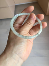 Load image into Gallery viewer, AllaboutjadeCanada.com only 56.6mm certified 100% natural Type A icy watery light green white skinny round cut jadeite jade bangle AZ188-(7340)