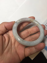 Load image into Gallery viewer, 50.2mm Certified Type A 100% Natural light green yellow purple round cut Jadeite Jade bangle BQ49-8191
