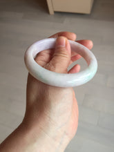Load image into Gallery viewer, 56.8mm Certified Type A 100% Natural sunny green/white/purple Jadeite Jade bangle BL7-0370