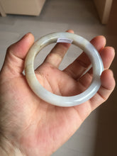 Load image into Gallery viewer, 57.2mm Certified Type A 100% Natural icy watery white purple black brown Jadeite Jade bangle H154-7049