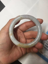 Load image into Gallery viewer, 50.2mm Certified Type A 100% Natural light green yellow purple round cut Jadeite Jade bangle BQ49-8191
