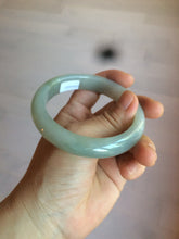 Load image into Gallery viewer, 57.3 mm Certified Type A 100% Natural green/gray Jadeite Jade bangle AZ69-0347