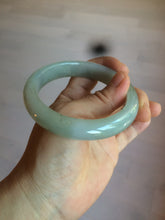 Load image into Gallery viewer, 57.3 mm Certified Type A 100% Natural green/gray Jadeite Jade bangle AZ69-0347