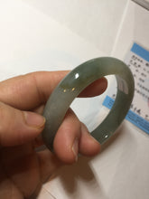 Load image into Gallery viewer, 53.8mm 100% natural Type A icy watery light green/gray jadeite jade bangle PC118-0355