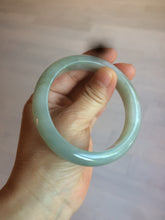 Load image into Gallery viewer, 57.3 mm Certified Type A 100% Natural green/gray Jadeite Jade bangle AZ69-0347