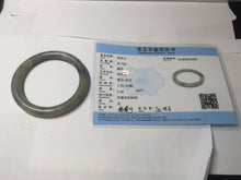 Load image into Gallery viewer, 51mm Certified 100% Natural Green/ black/gray sesame paste 芝麻糊 青花 round cut nephrite Jade bangle HHE104-5567