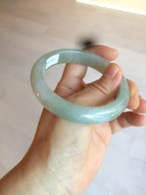Load image into Gallery viewer, 57.3 mm Certified Type A 100% Natural green/gray Jadeite Jade bangle AZ69-0347