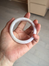 Load image into Gallery viewer, 56.8mm Certified Type A 100% Natural sunny green/white/purple Jadeite Jade bangle BL7-0370