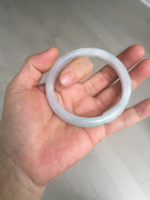 Load image into Gallery viewer, 57.5mm Certified Type A 100% Natural icy watery white purple black brown seaweeds and golden sand Jadeite Jade bangle H160-7068