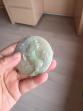 Load image into Gallery viewer, 100% Natural type A green purple yellow(FU LU SHOU) jadeite Jade horse pendant worry stone AA29