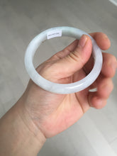 Load image into Gallery viewer, 57.5mm Certified Type A 100% Natural icy watery white purple black brown seaweeds and golden sand Jadeite Jade bangle H160-7068