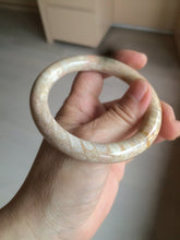 Load image into Gallery viewer, 55.6mm 100% natural beige yellow pink round cut Coral Jade (珊瑚玉) bangle SY59