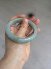 Load image into Gallery viewer, 57.3 mm Certified Type A 100% Natural green/gray Jadeite Jade bangle AZ69-0347